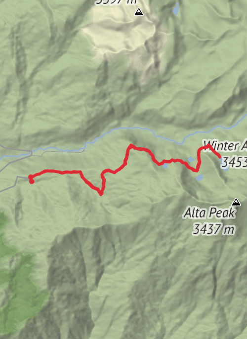 Hike from Sequoia National Park mobile static map