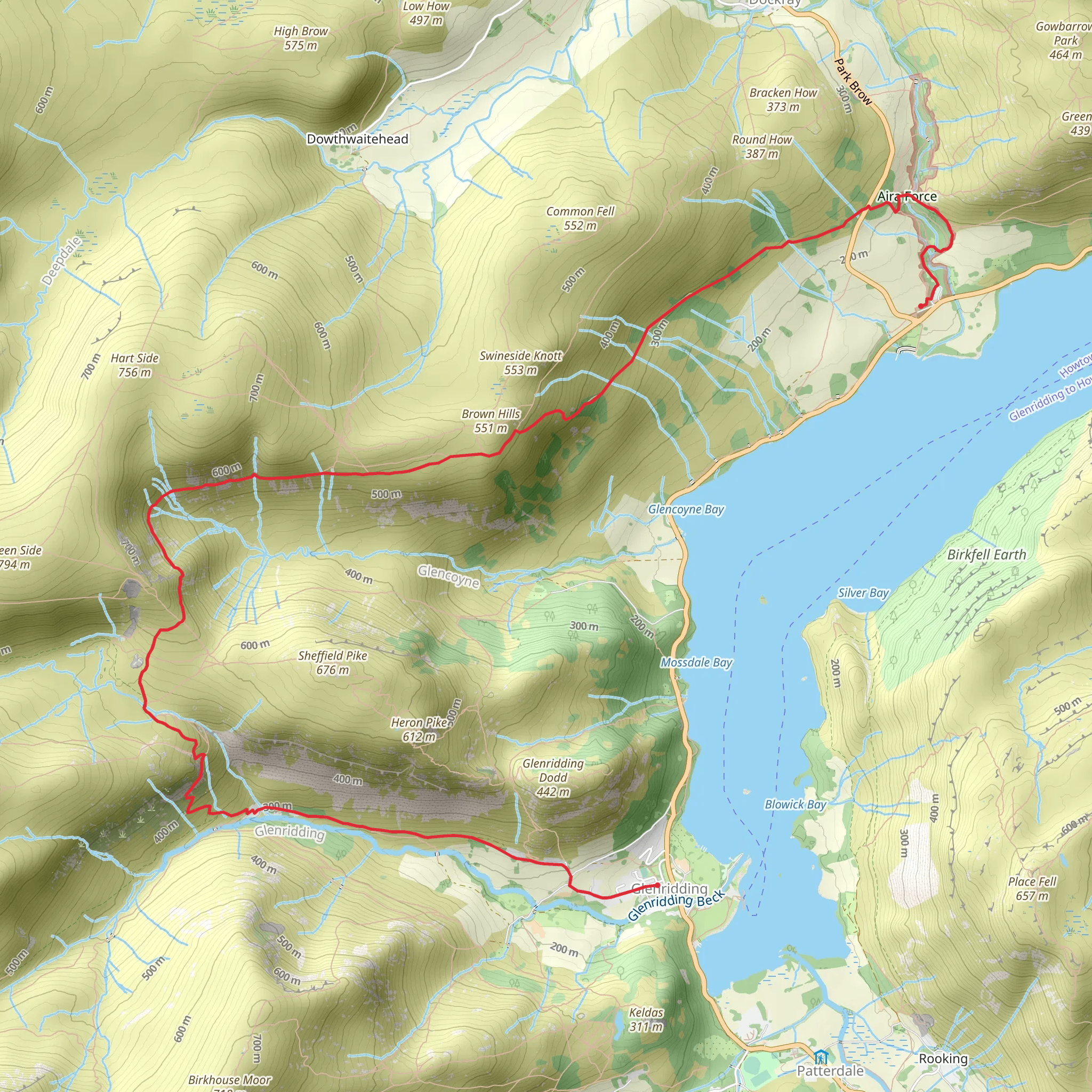 Scot Crag, Brown Hills and Spying How Walk mobile static map