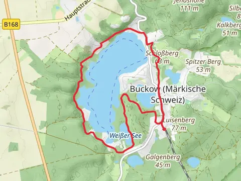 Schermuetzelsee, Weißer See and Bucowsee via Oberbarnimer Feldstein Route