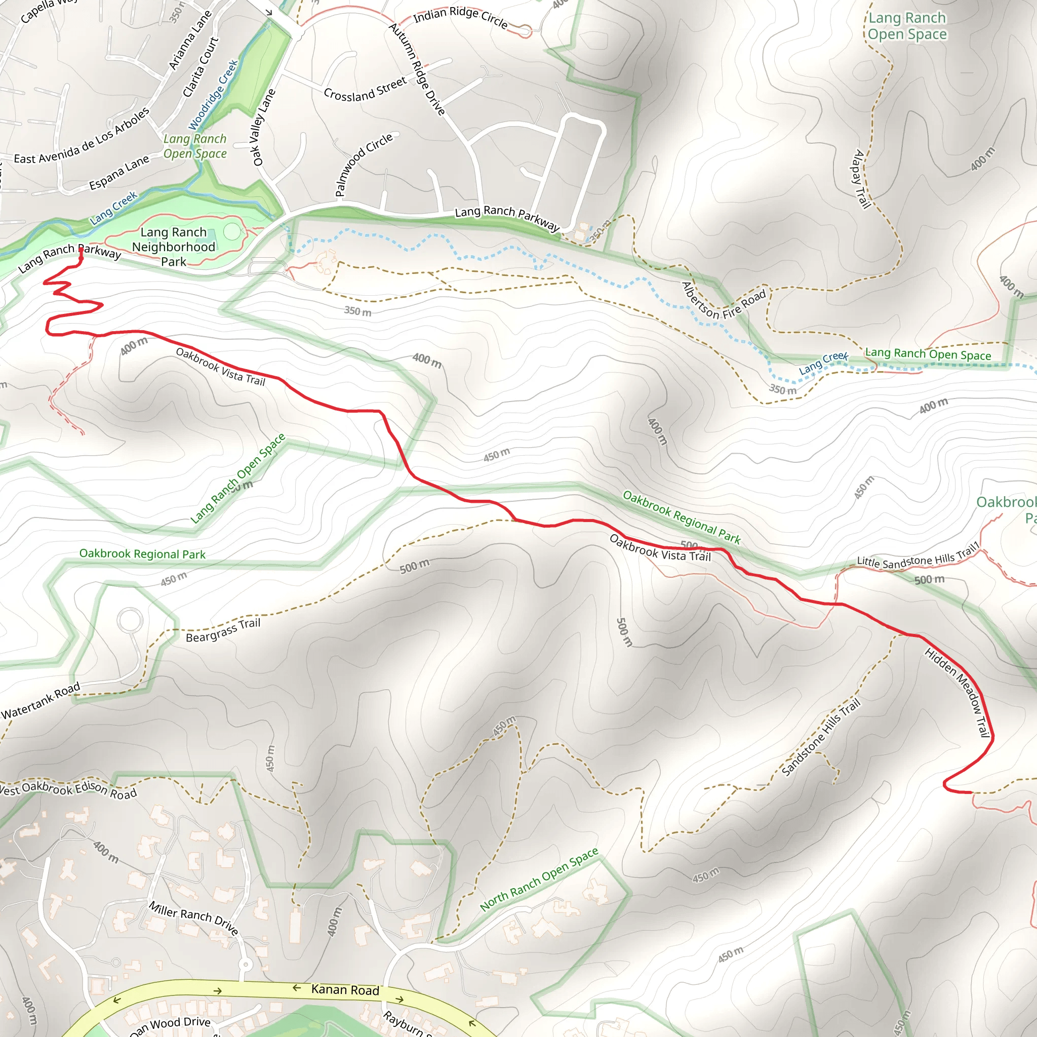 Oakbrook Vista Trail mobile static map