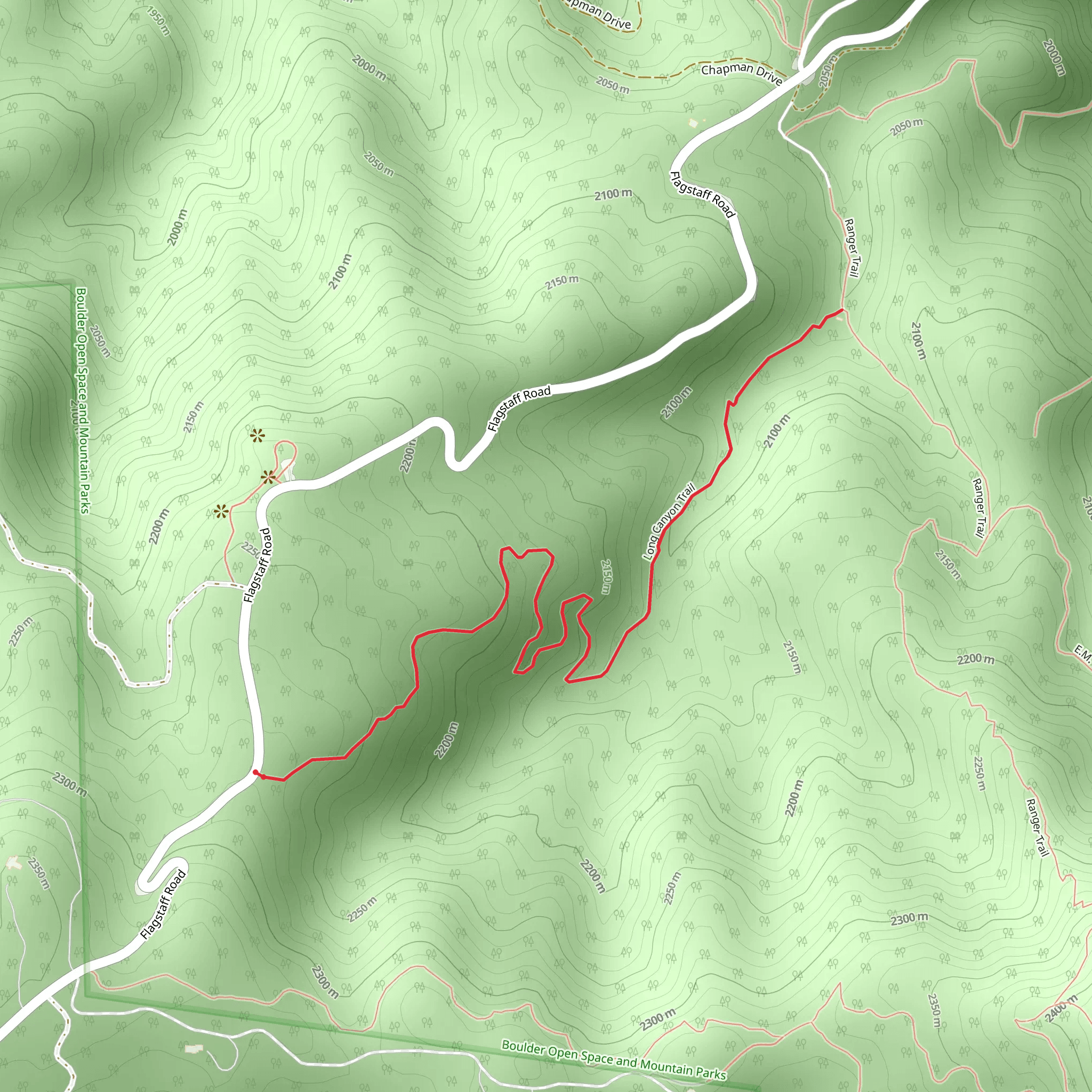 Long Canyon Trail mobile static map