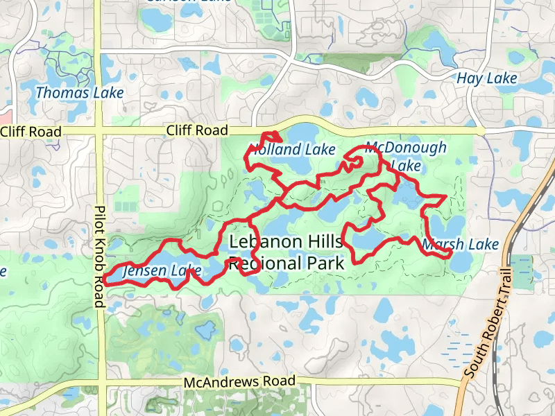 Holland Lake, Schulze Lake, Marsh Lake, Portage Lake and Jensen Lake Loop