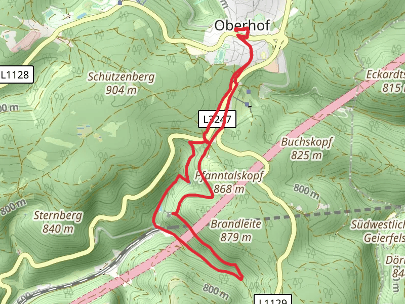 Touringen Stempelstelle and Baerenstein via Rennsteig Leiter Zella Mehlis