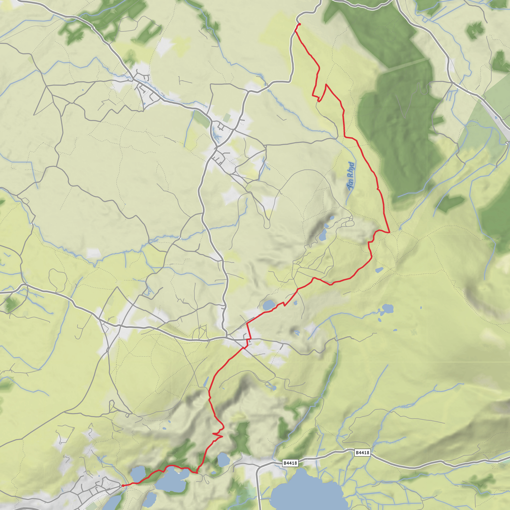 Rhosgadfan to Dorothea mobile static map