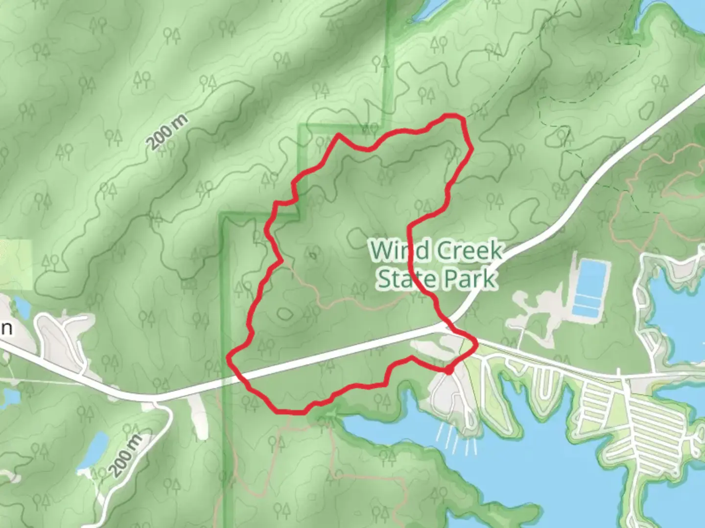 An image depicting the trail Alabama Reunion Loop Trail and its surrounding area.