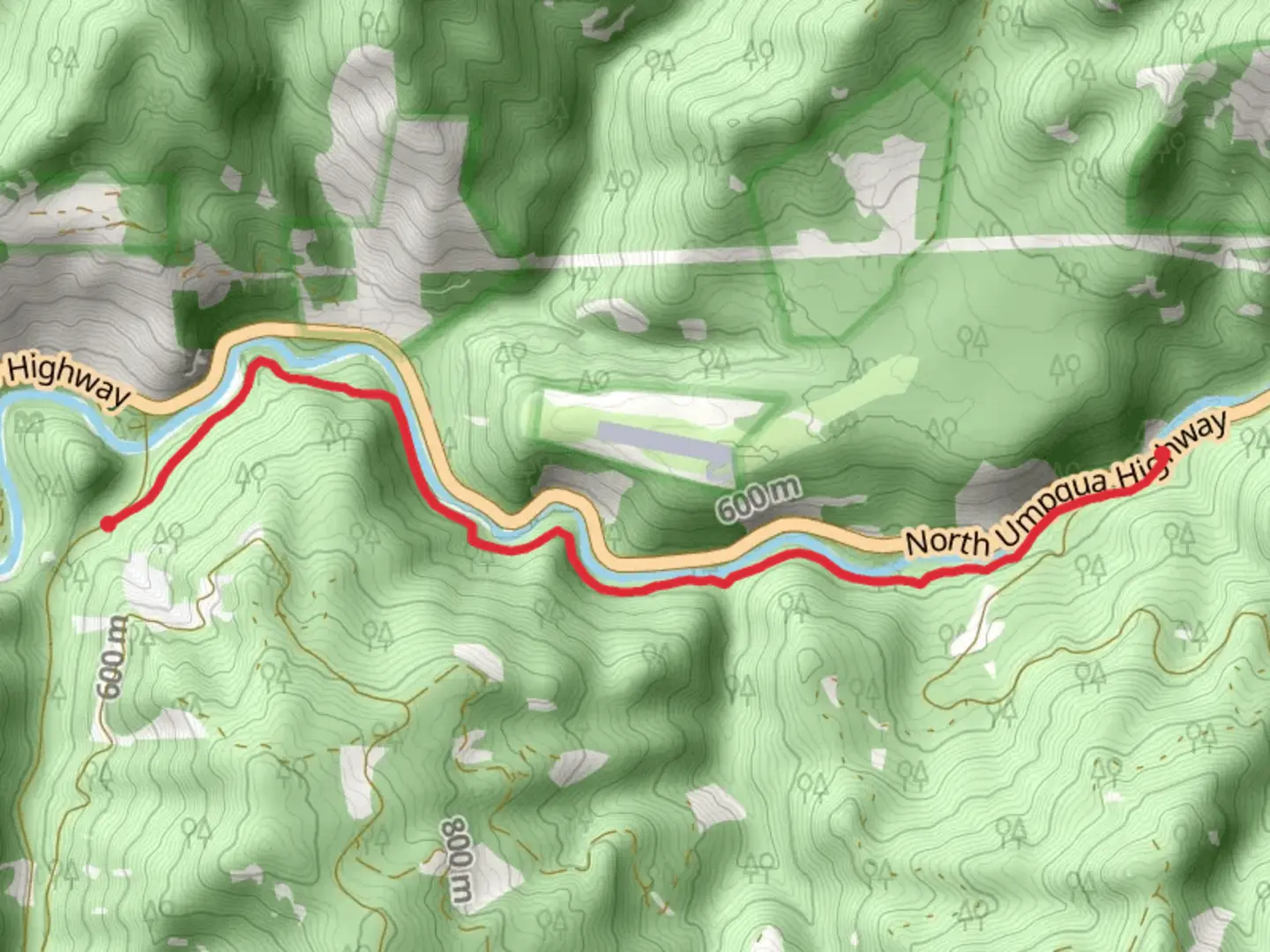 An image depicting the trail North Umpqua Trail - Calf and its surrounding area.