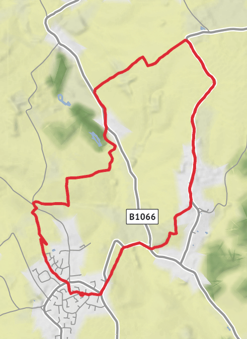 Hike from Glemsford mobile static map
