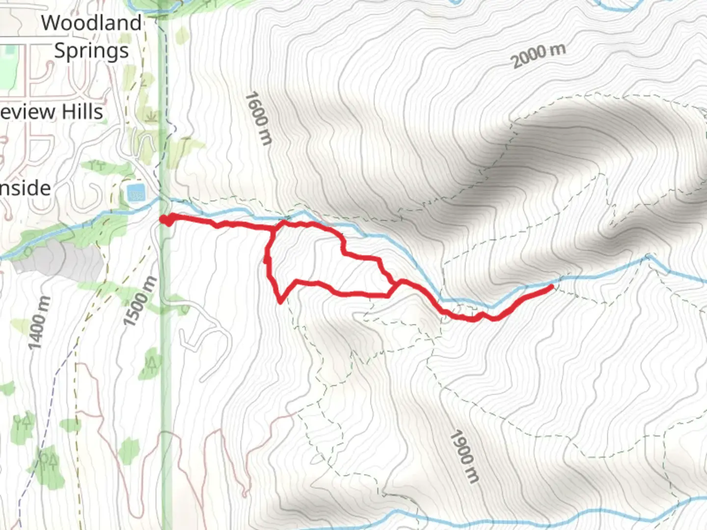 An image depicting the trail Davis Creek Loop Trail and its surrounding area.