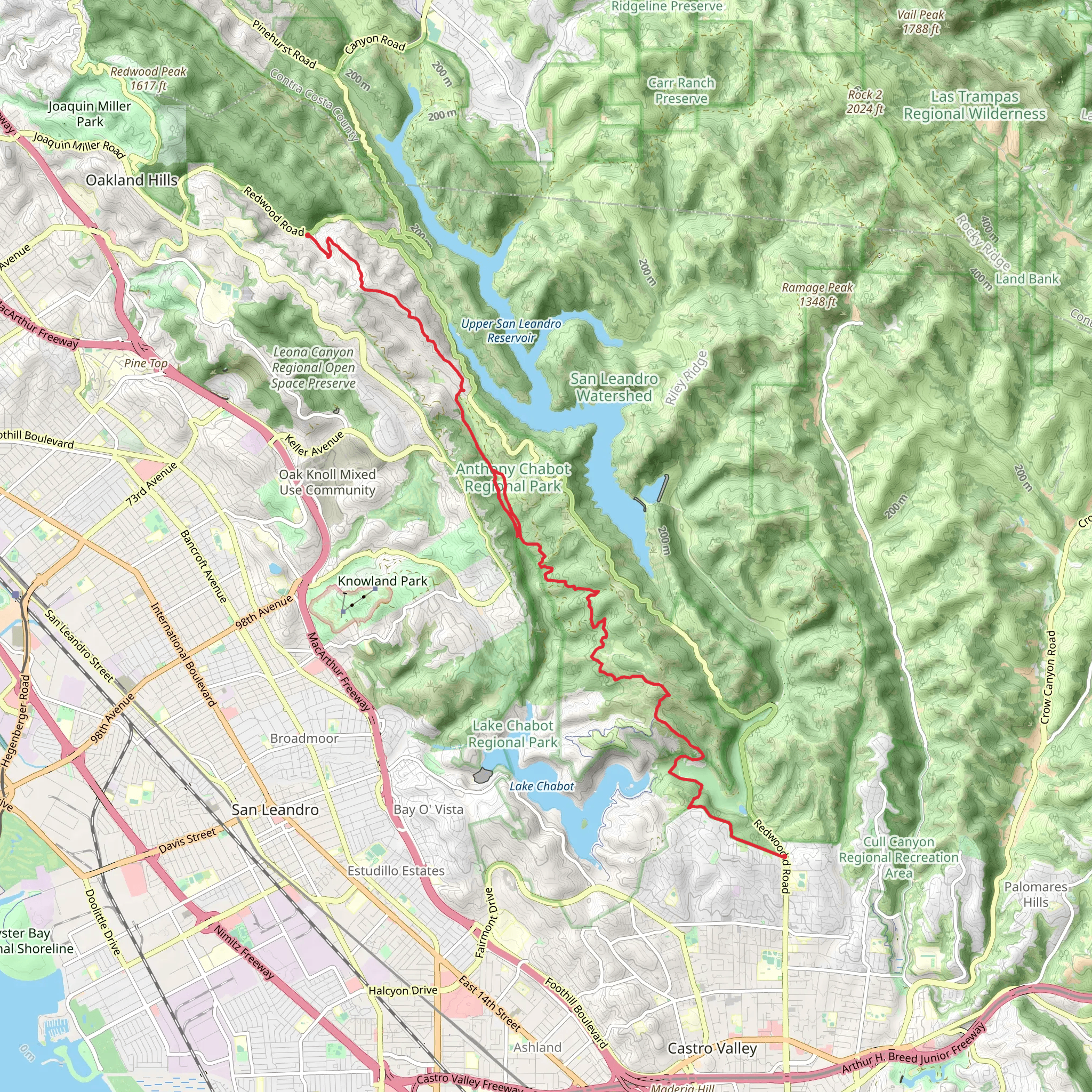 MacDonald - Brandon - Grass Valley - Ten Hills Trail mobile static map