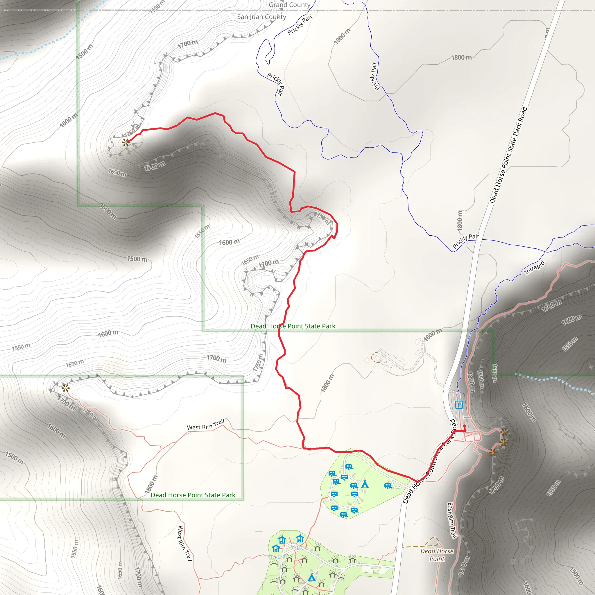Big Horn Overlook Trail mobile static map