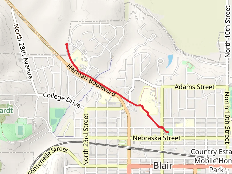 Deerfield Boulevard to Lions Club Park
