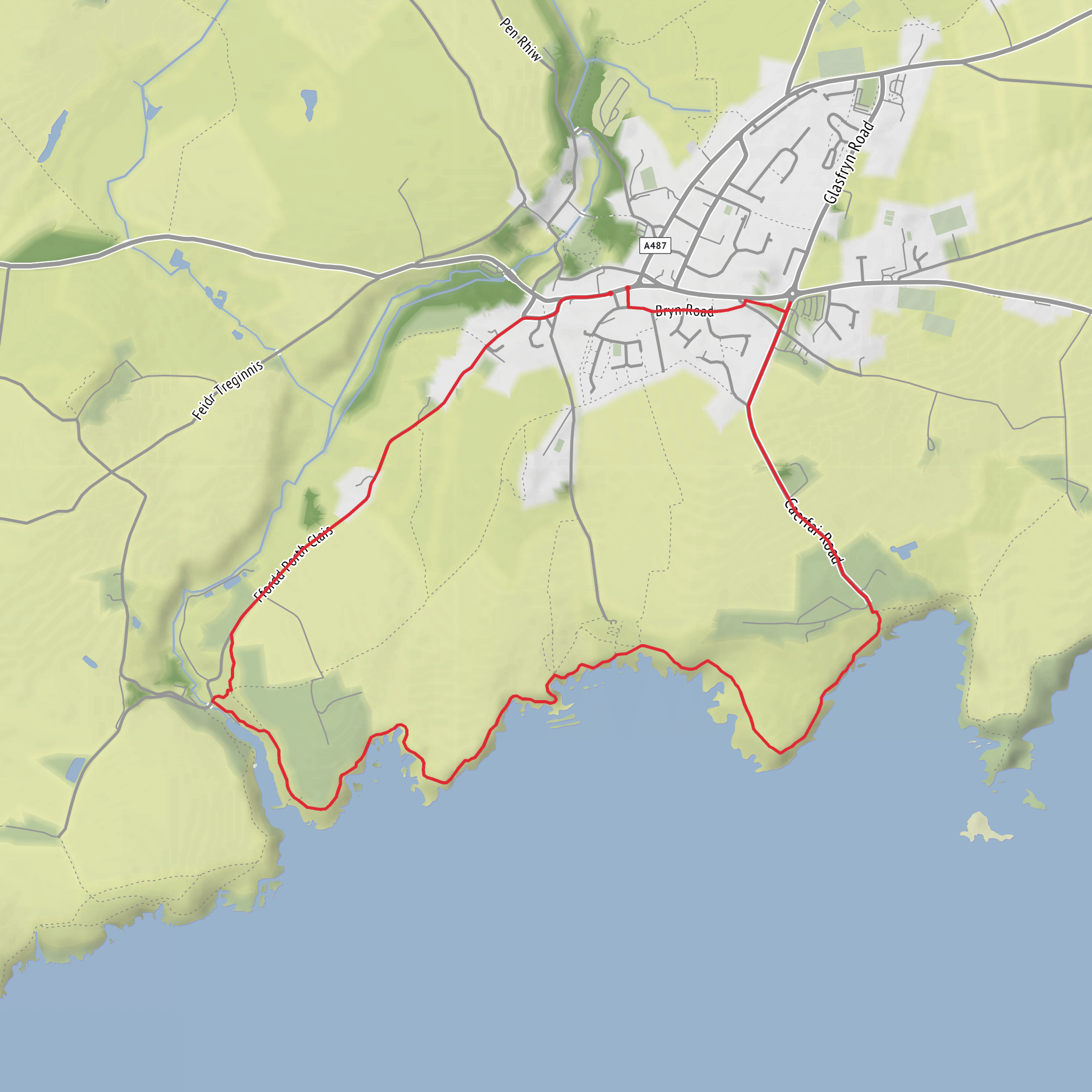 St Davids and St Non's Bay mobile static map