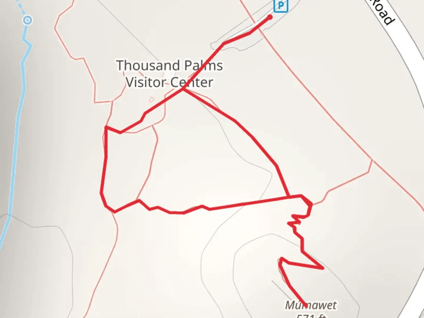 An image depicting the trail Múmawet Loop and its surrounding area.