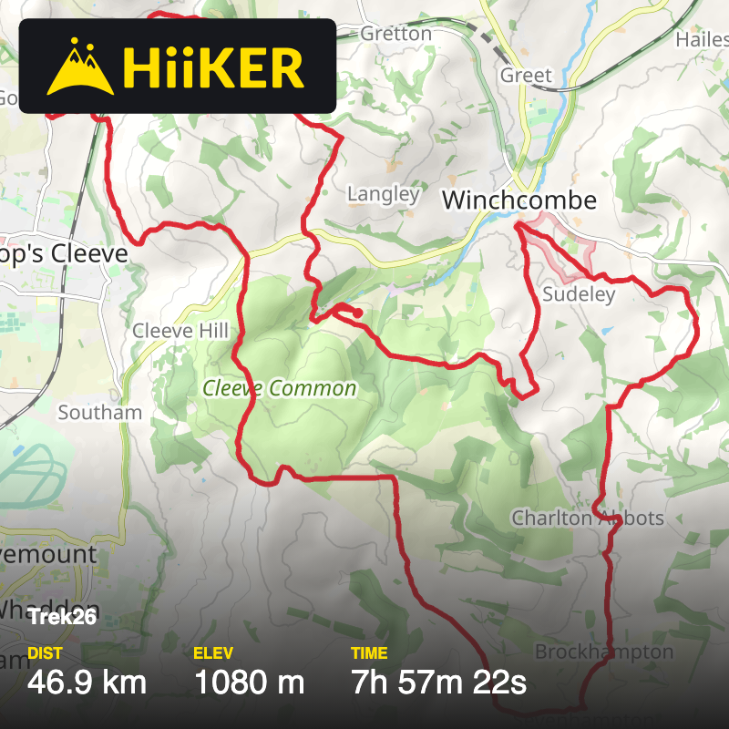 A map preview of the recording Trek26 .