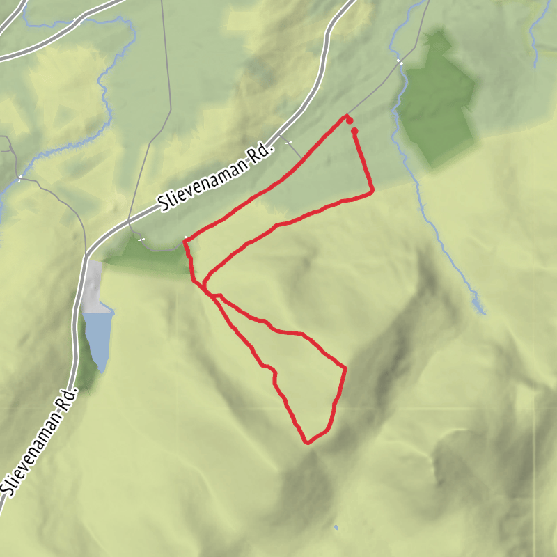 A map preview of the recording Mourne AONB - Jul 13.