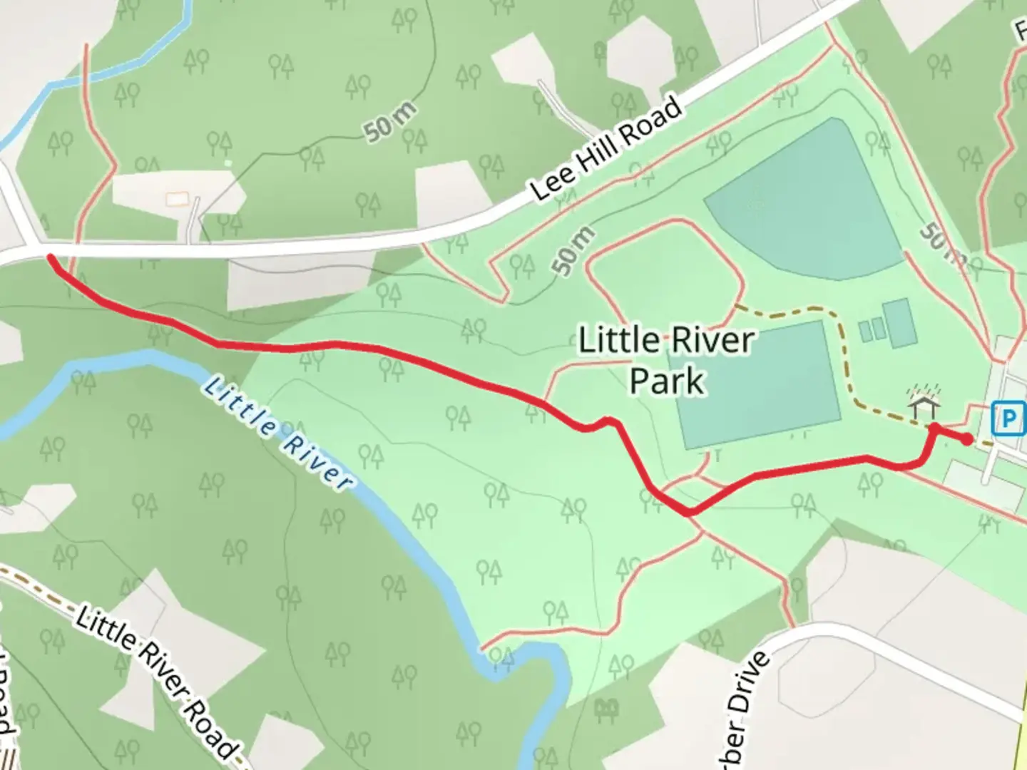 An image depicting the trail Gravel Pits and its surrounding area.