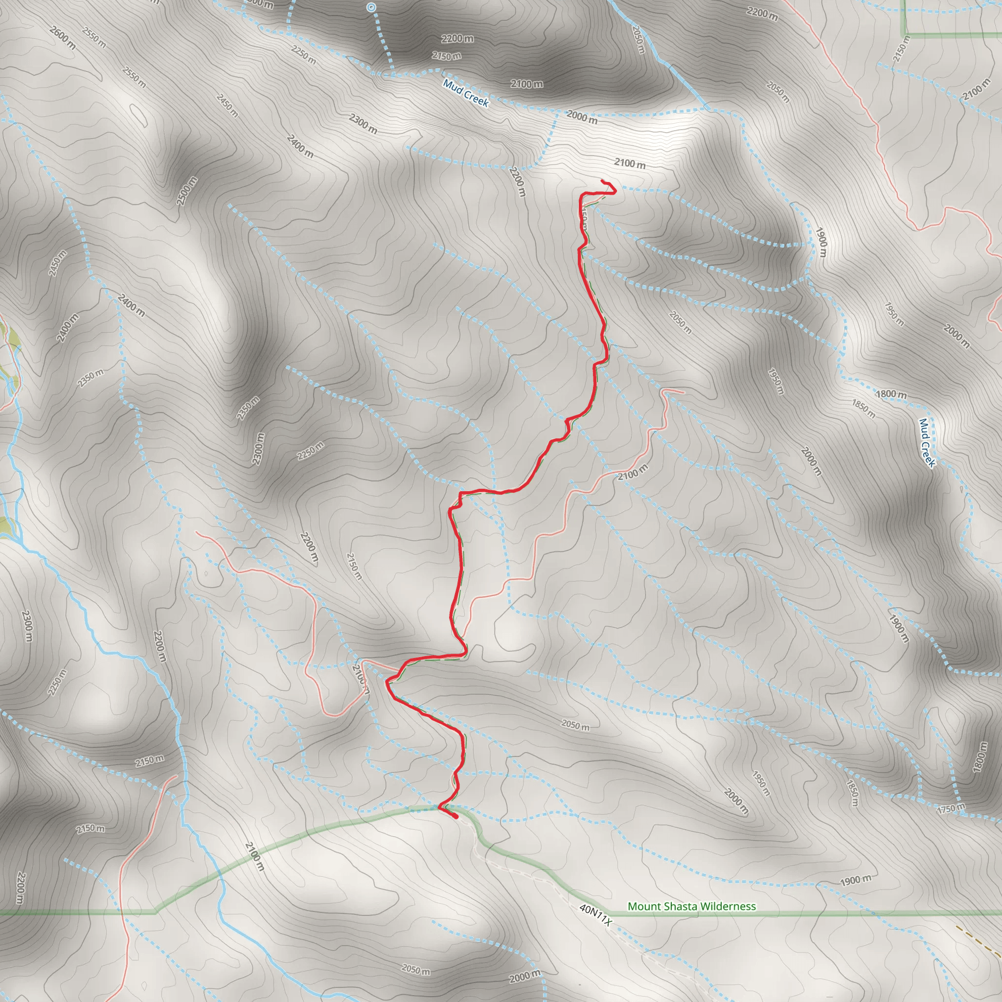 Red Fir Ridge Trail mobile static map