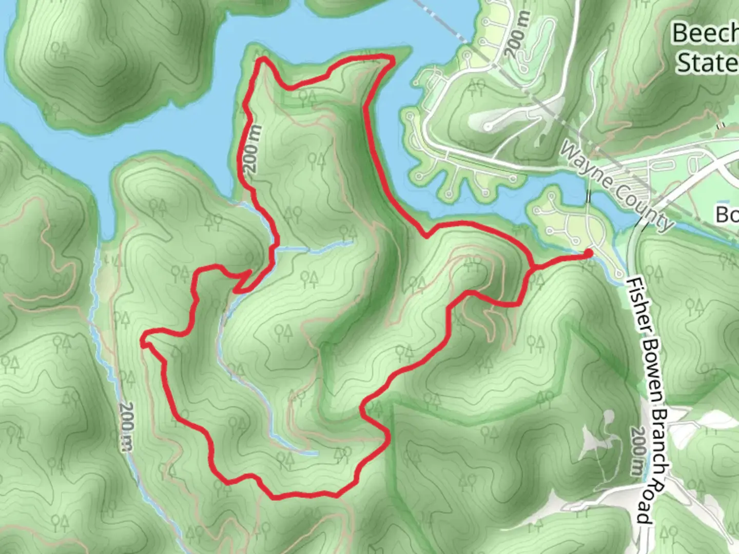An image depicting the trail Lost and Mary Davis Loop Trail - Short and its surrounding area.