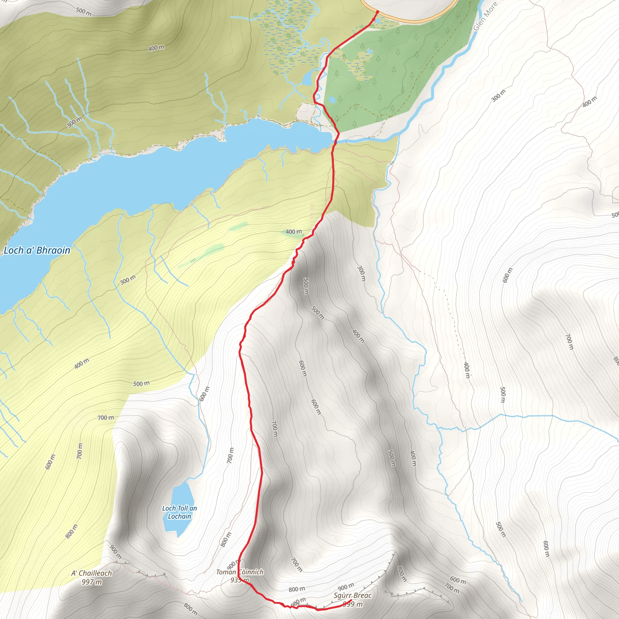 Sgùrr Breac mobile static map