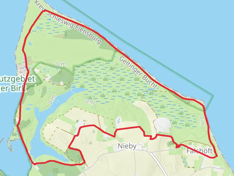 Rinderweg and konikweg Loop - Naturschutzgebiet Geltinger Birk