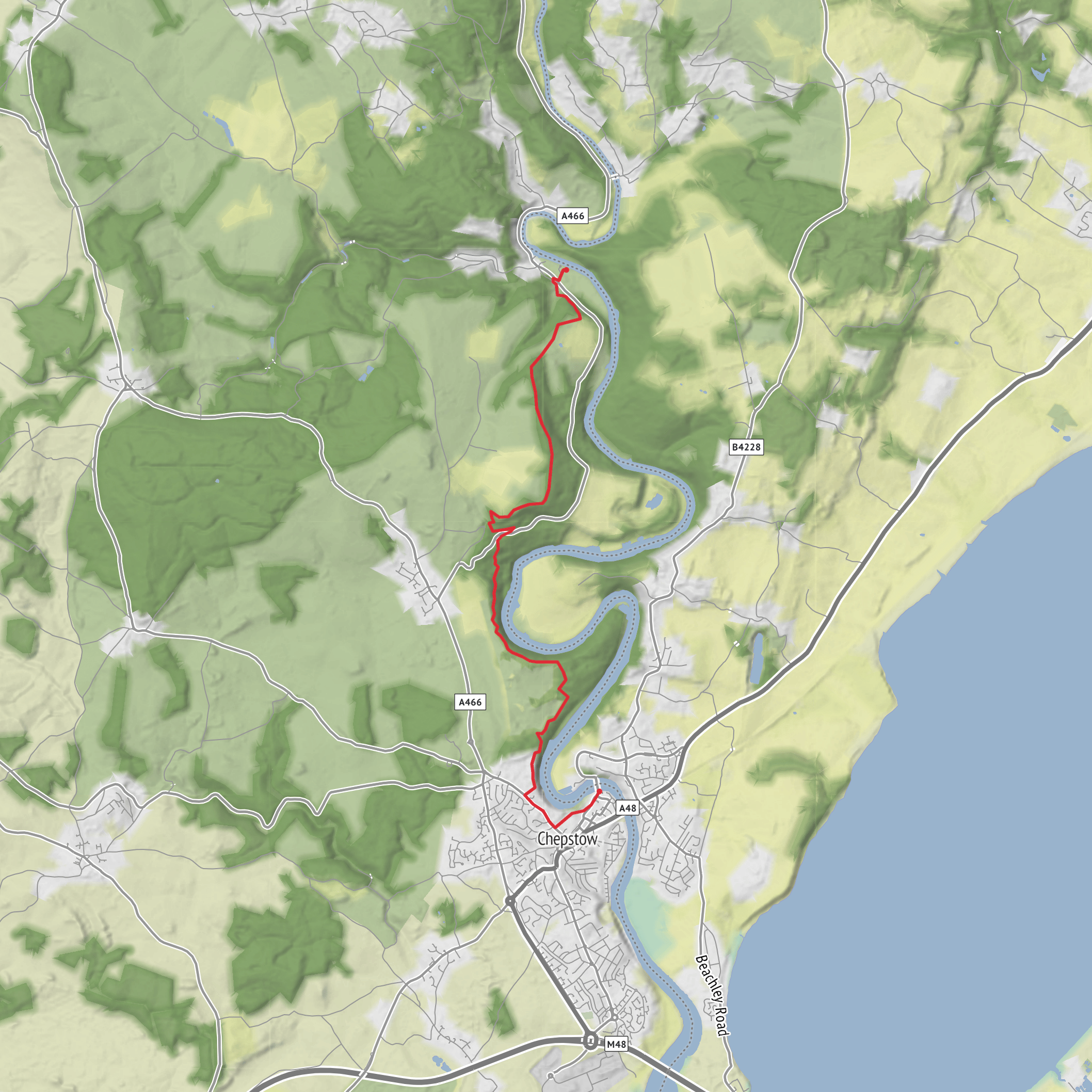 WVW17 - Tintern to Chepstow mobile static map