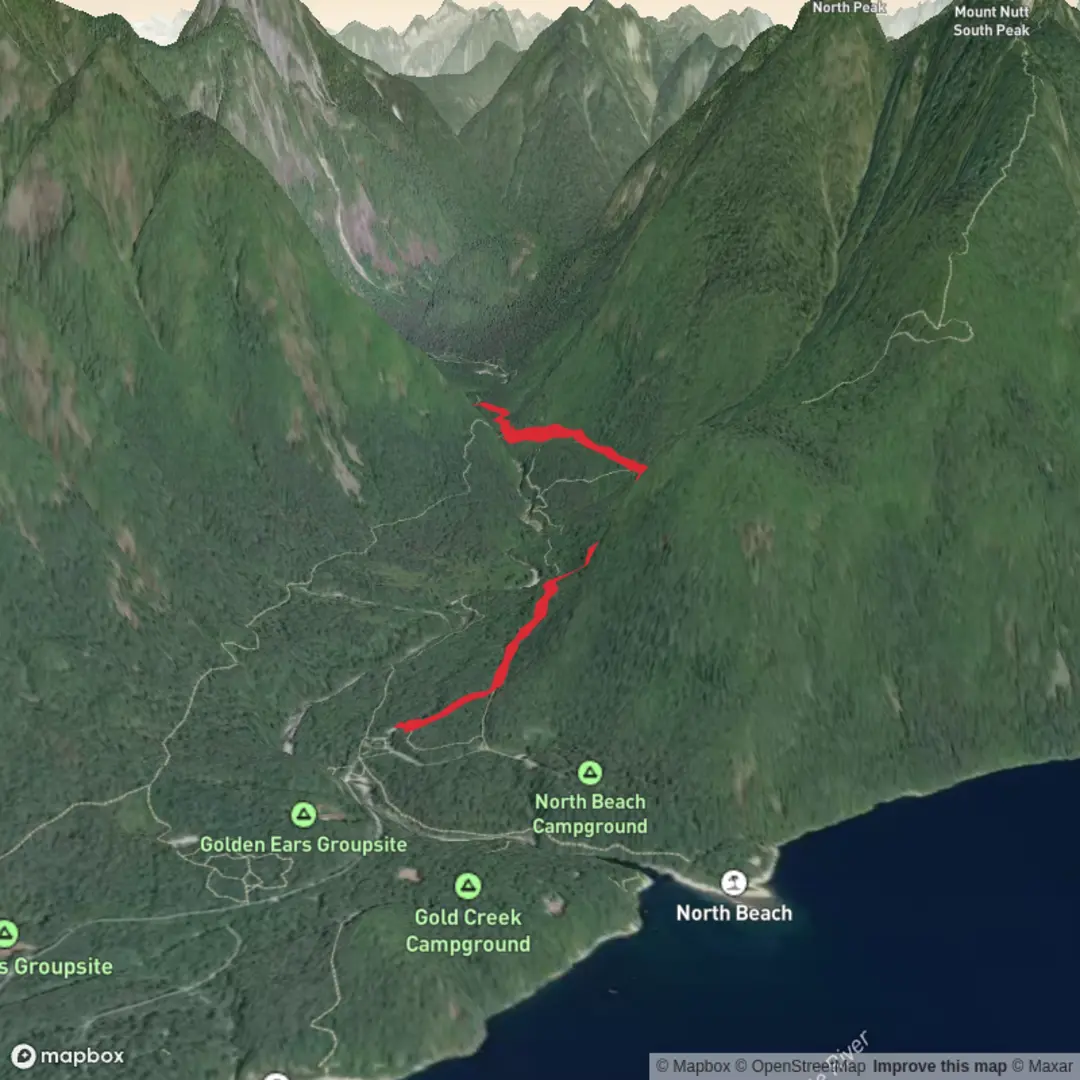 An image depicting the trail East Canyon Trail to Viewpoint Beach and its surrounding area.