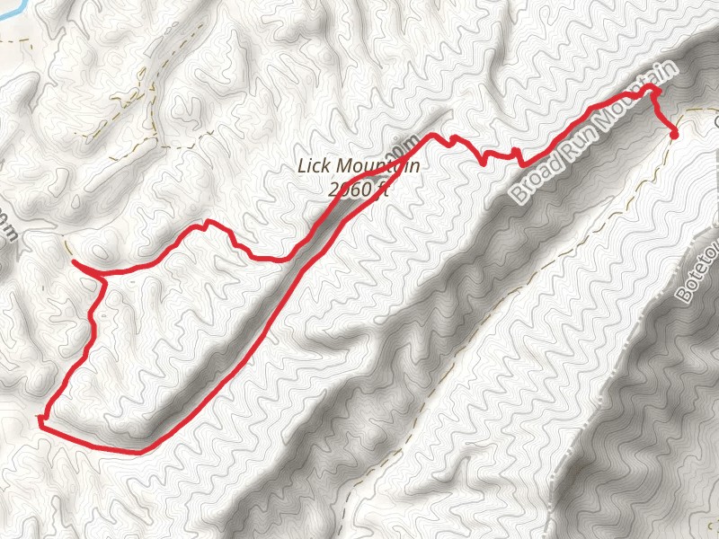 Lick Mountain via North Mountain Trail and Lick Branch Loop