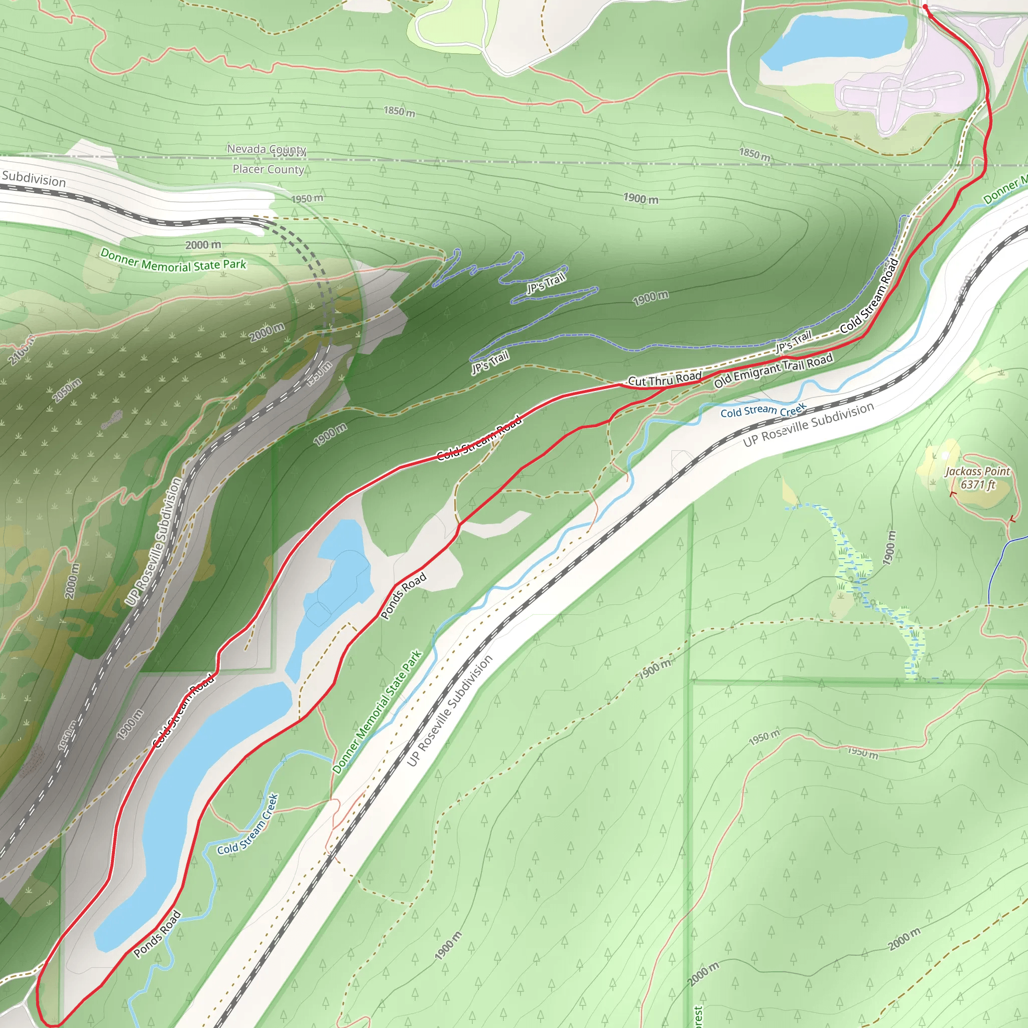 Ponds Road and Cold Stream Loop mobile static map