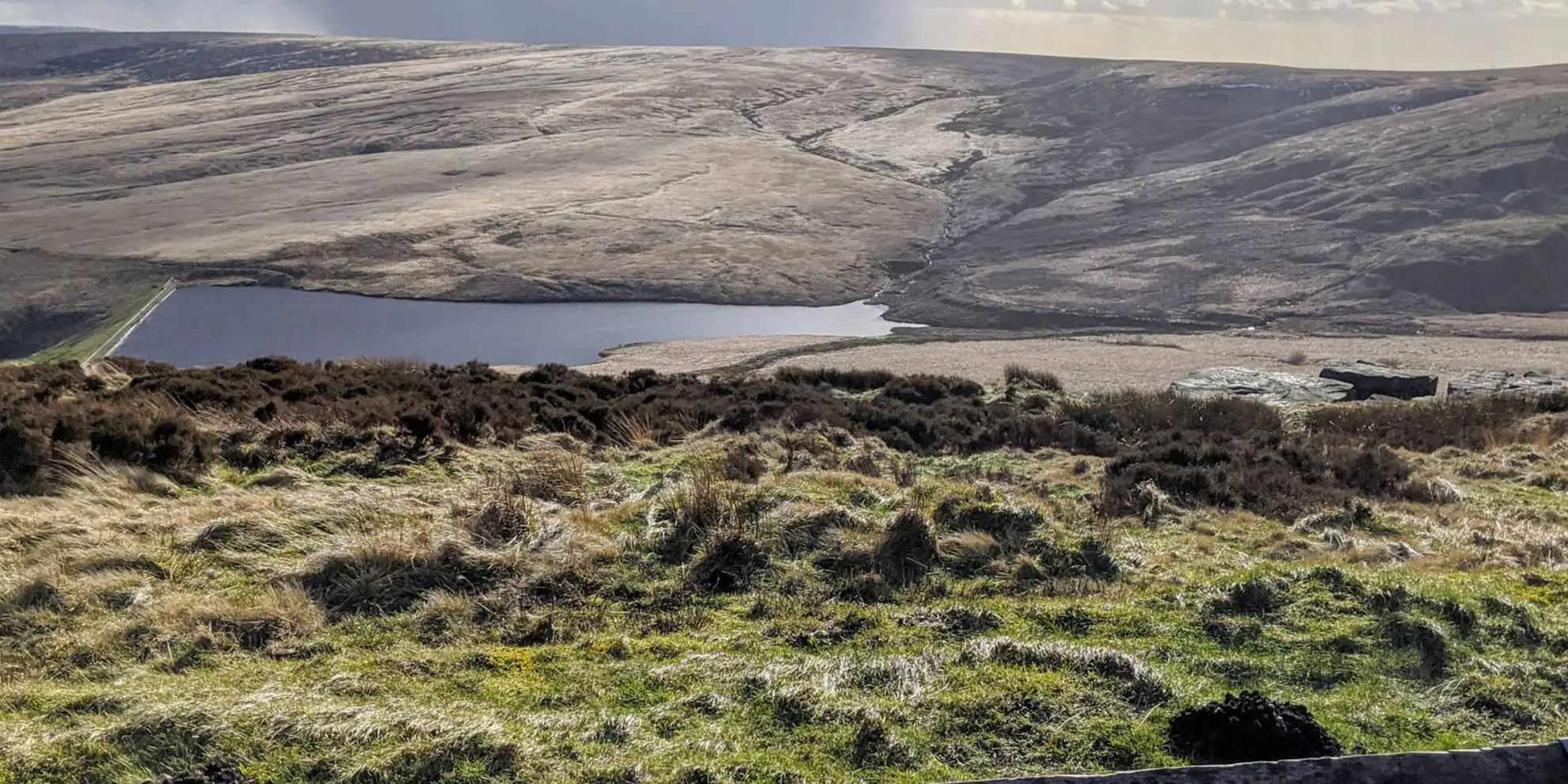 An image depicting the trail Buckstones and Linsgreave Head from Marsden and its surrounding area.