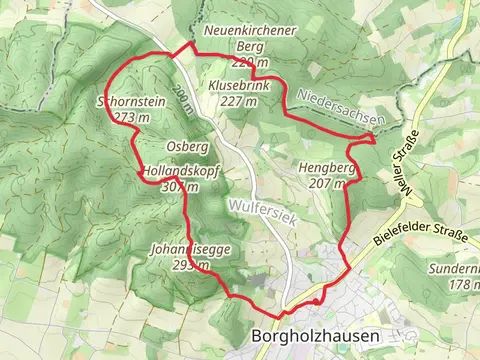 Johannisegge via Sachsenweg and Luisenturmweg