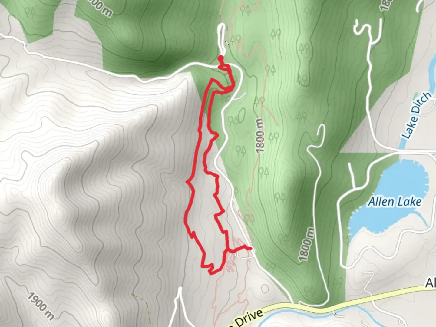An image depicting the trail Overland Loop Trail and its surrounding area.