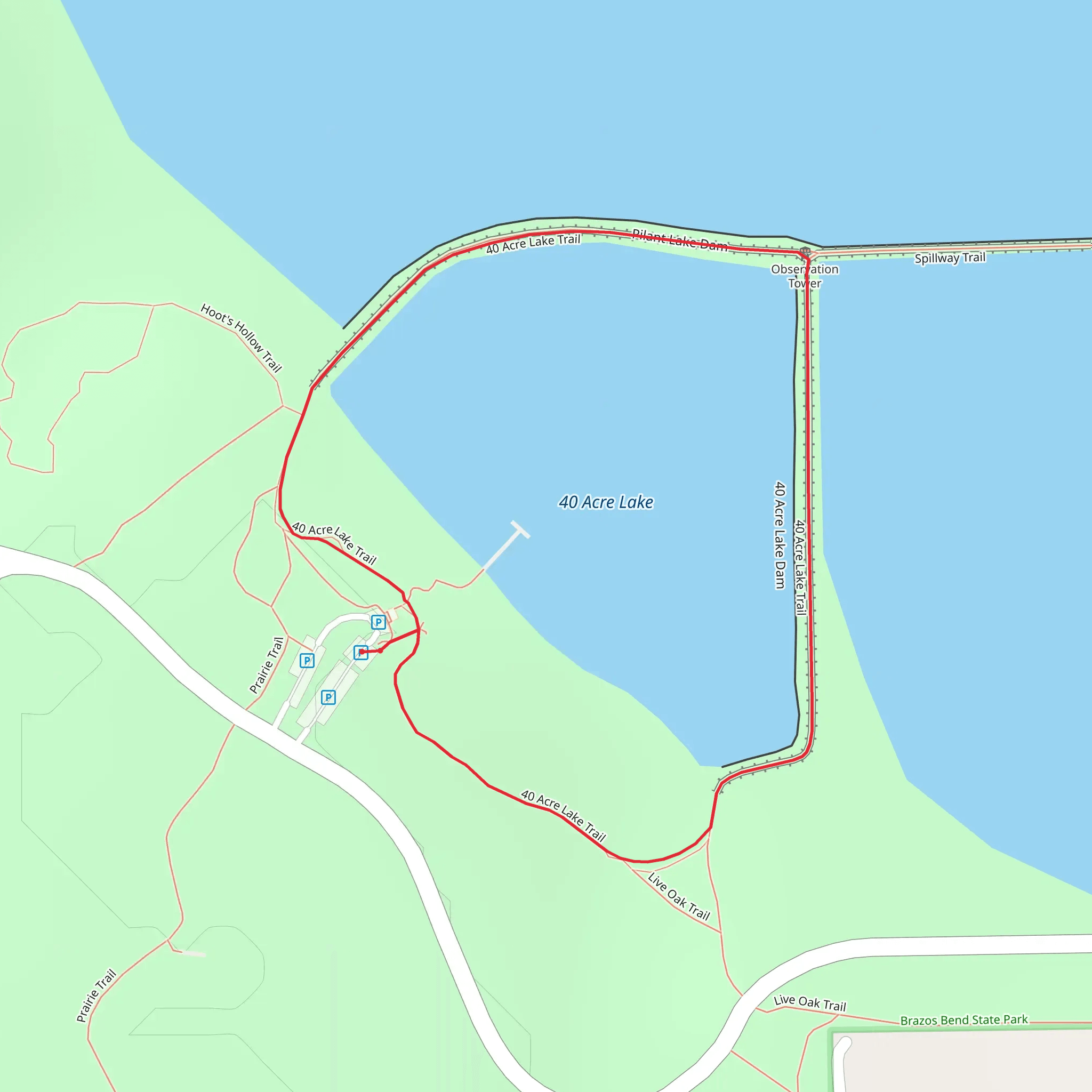 40 Acre Lake Loop mobile static map