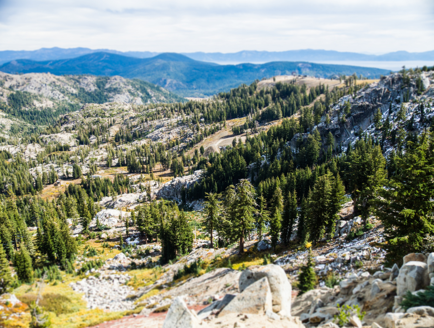 An image depicting the trail Tevis Cup Trail to French Meadow Reservoir and its surrounding area.