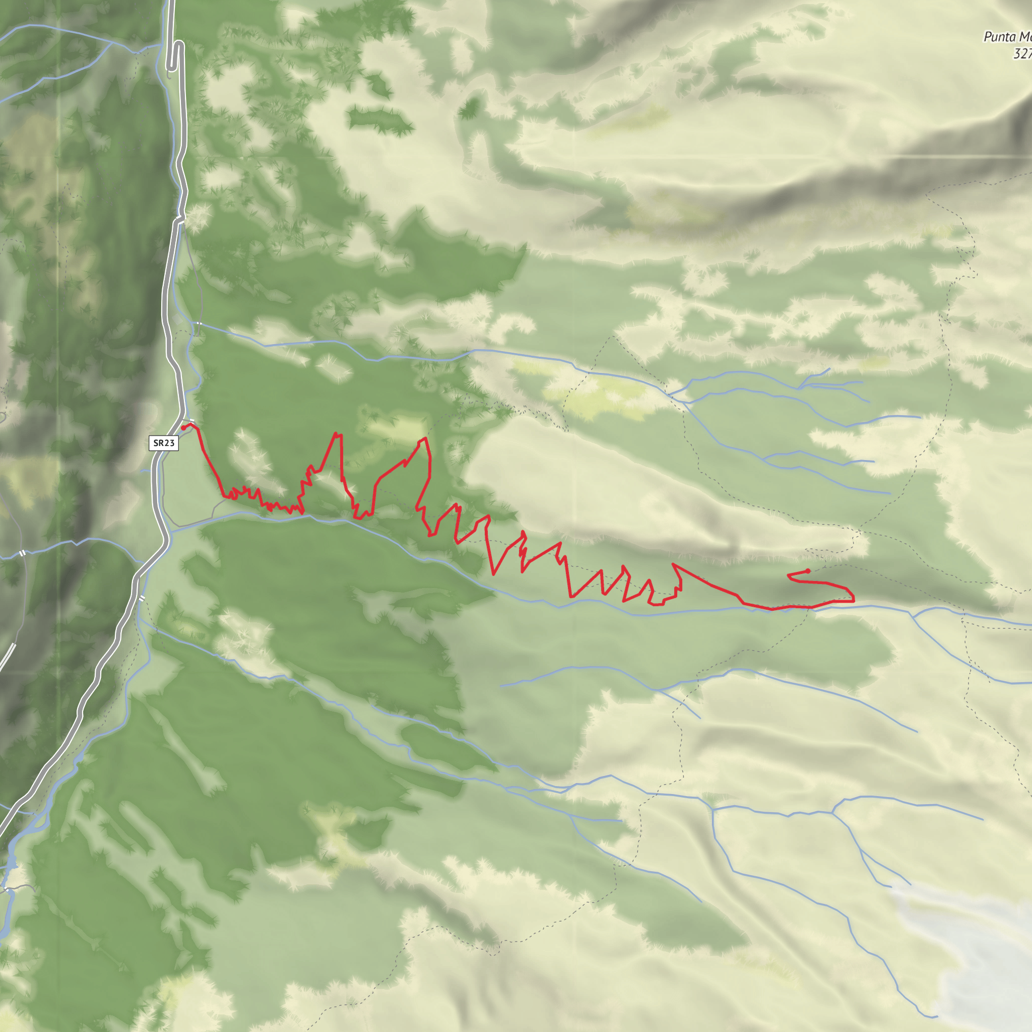 Grand Paradiso - Valley floor to Hut mobile static map