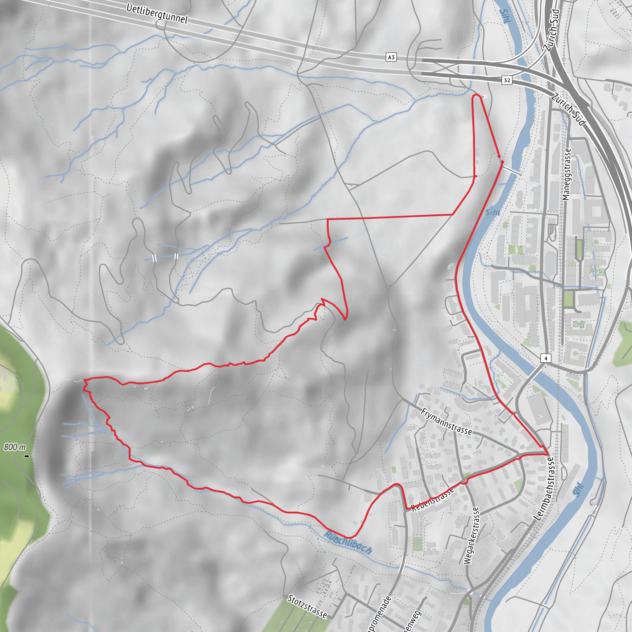 Zürich Hill Run mobile static map