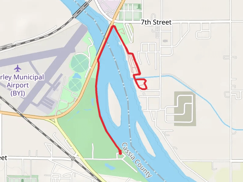 Walk beside Snake River - Burley Golf Course