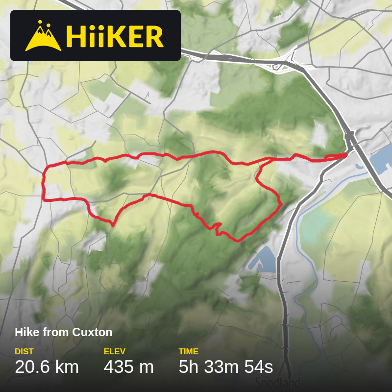 A map preview of the recording Hike from Cuxton.