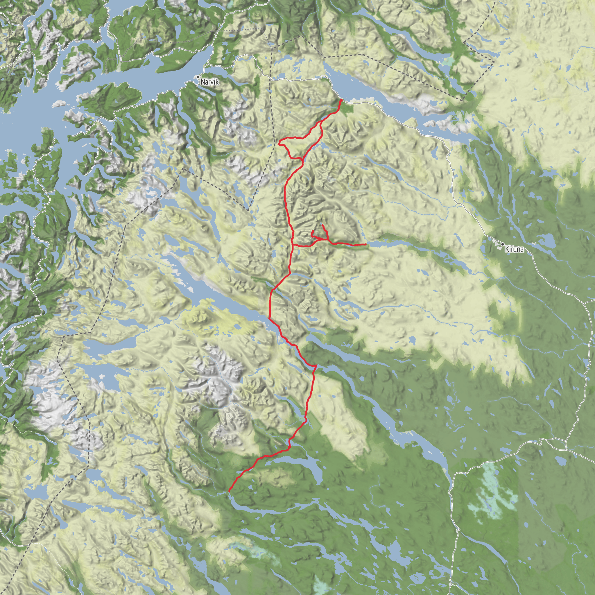 Kungsleden North mobile static map