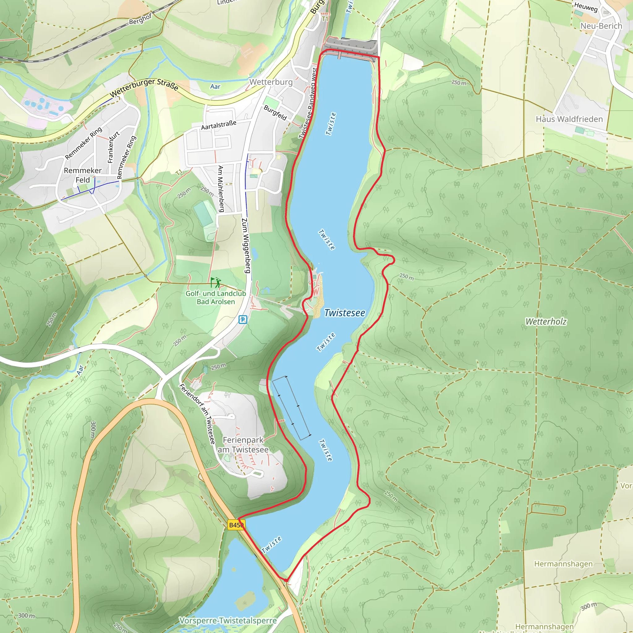 Twiste Loop via Twistesee-Randweg west mobile static map