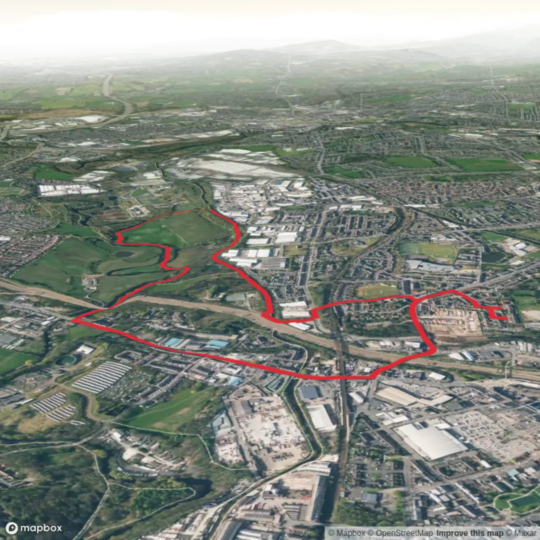 An image depicting the trail River Tame side - PF Canal Loop and its surrounding area.