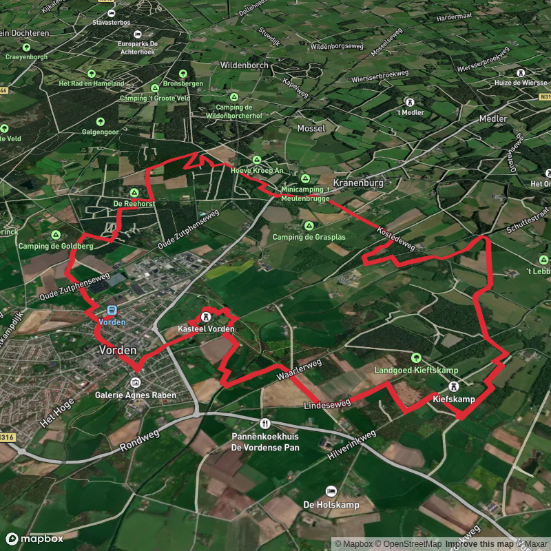 Galgengoor Route, Pieterpad deel and Lokaal Vorden Loop