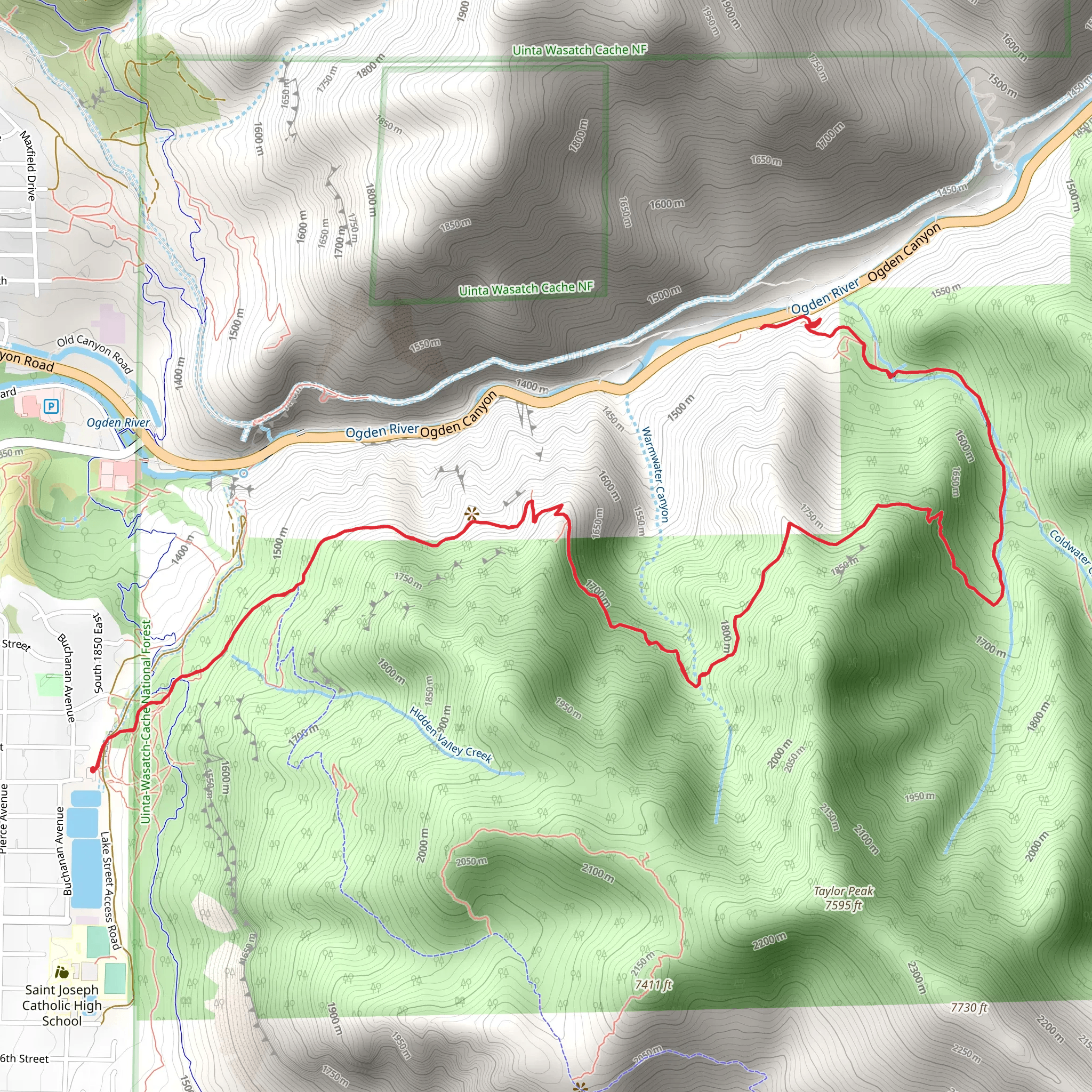 Indian Trail and Cold Water Trail mobile static map