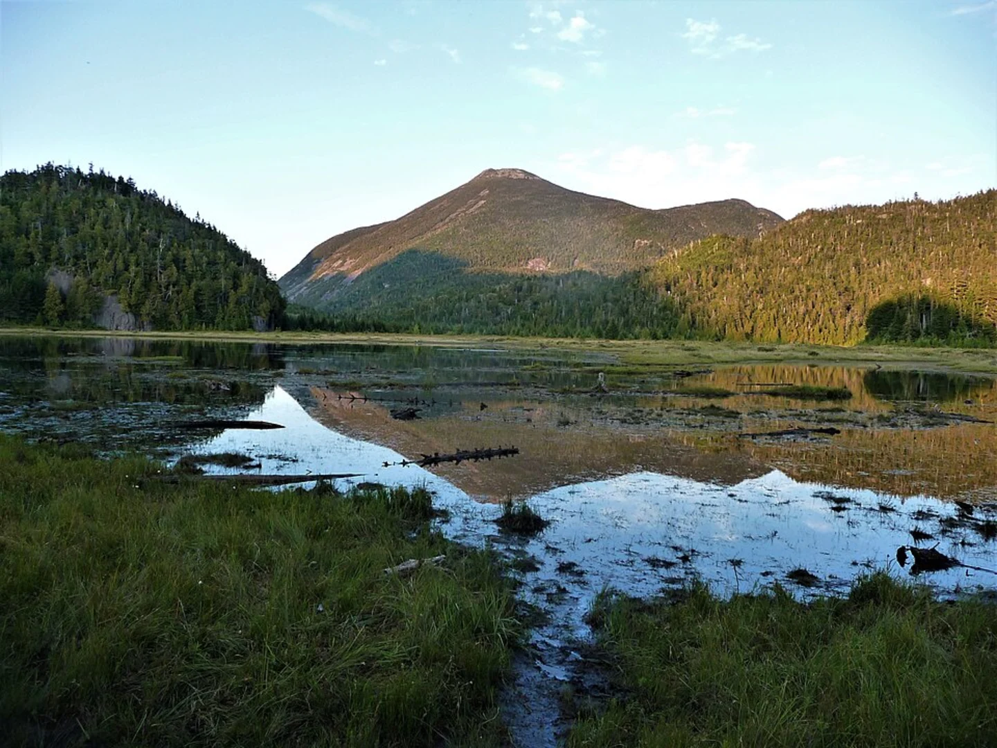 An image depicting the trail Iroquois Peak, Lake Colden and Calamity Pond Trail via Adirondac and its surrounding area.