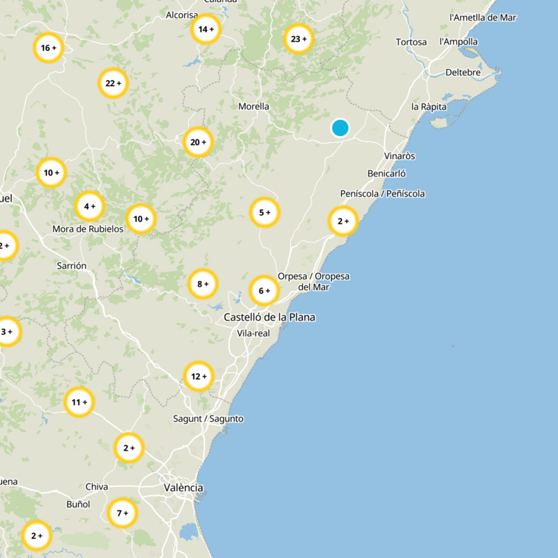 La Pobla Tornesa Static Map