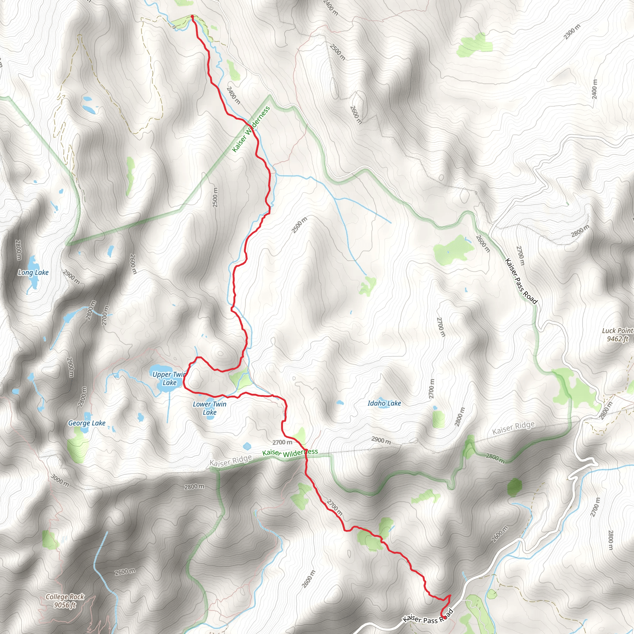 Theodore Solomons, Potter Pass and Kaiser Creek Trail mobile static map