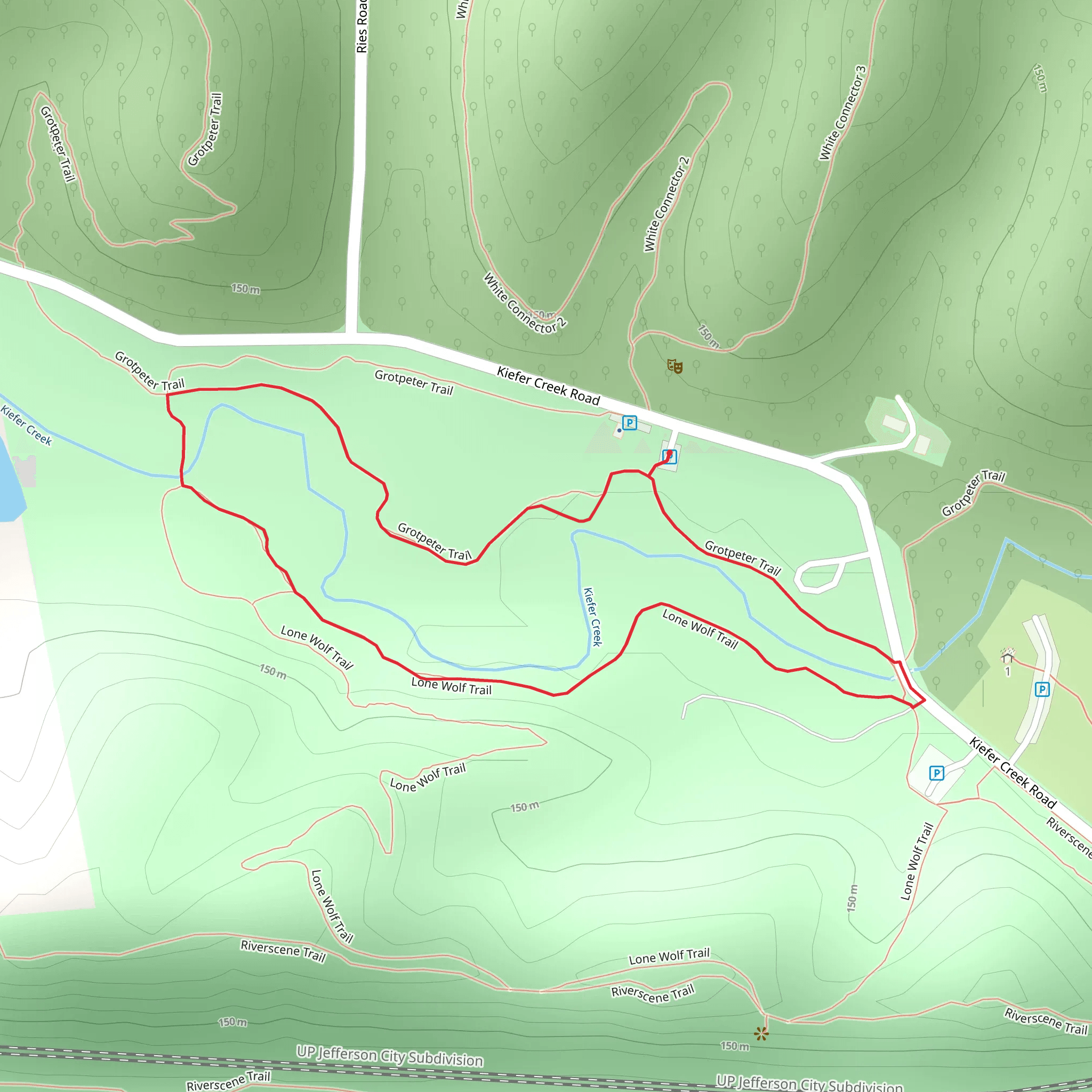 Lone Wolf - Grotpeter Loop Trail mobile static map