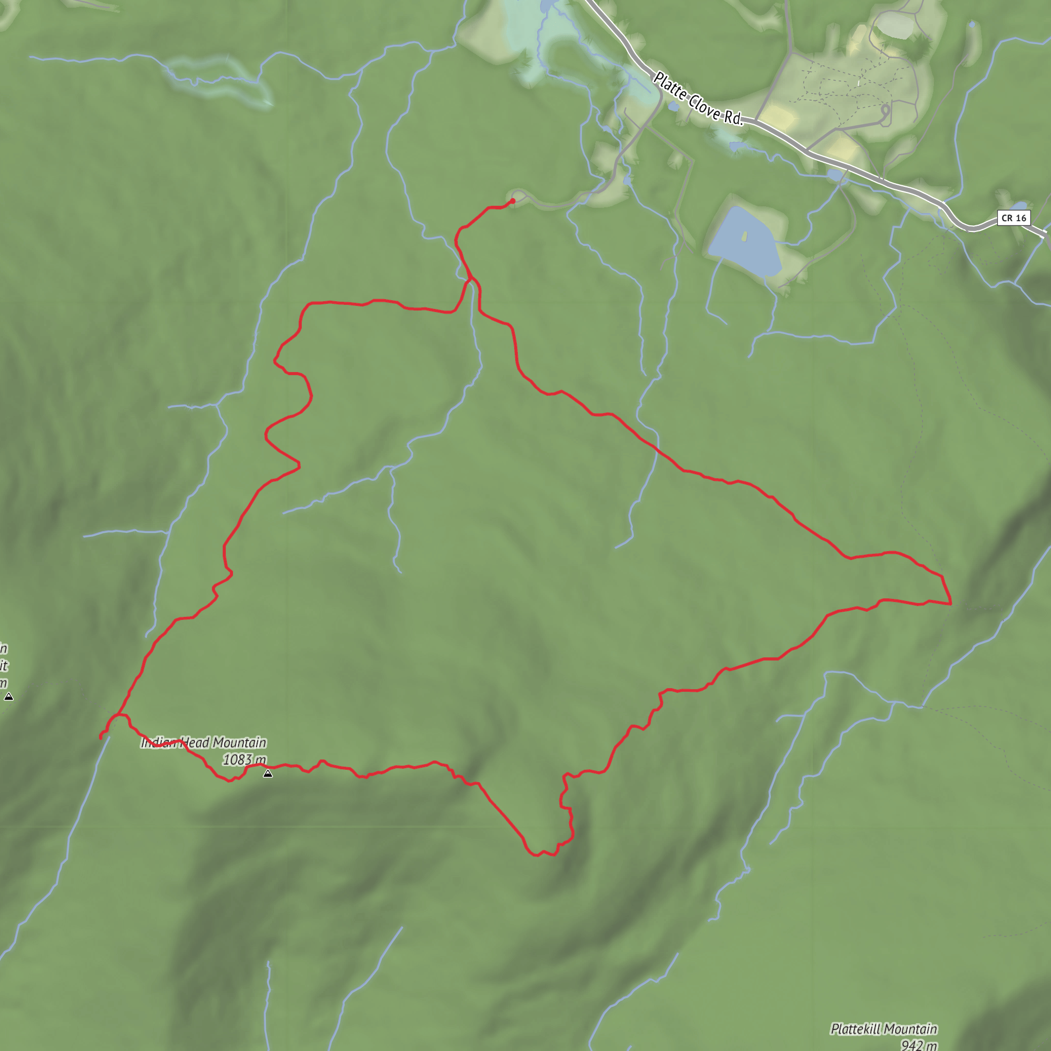 Indian Head Mountain and Jimmy Dolan Notch Overlook via Devil's Path mobile static map
