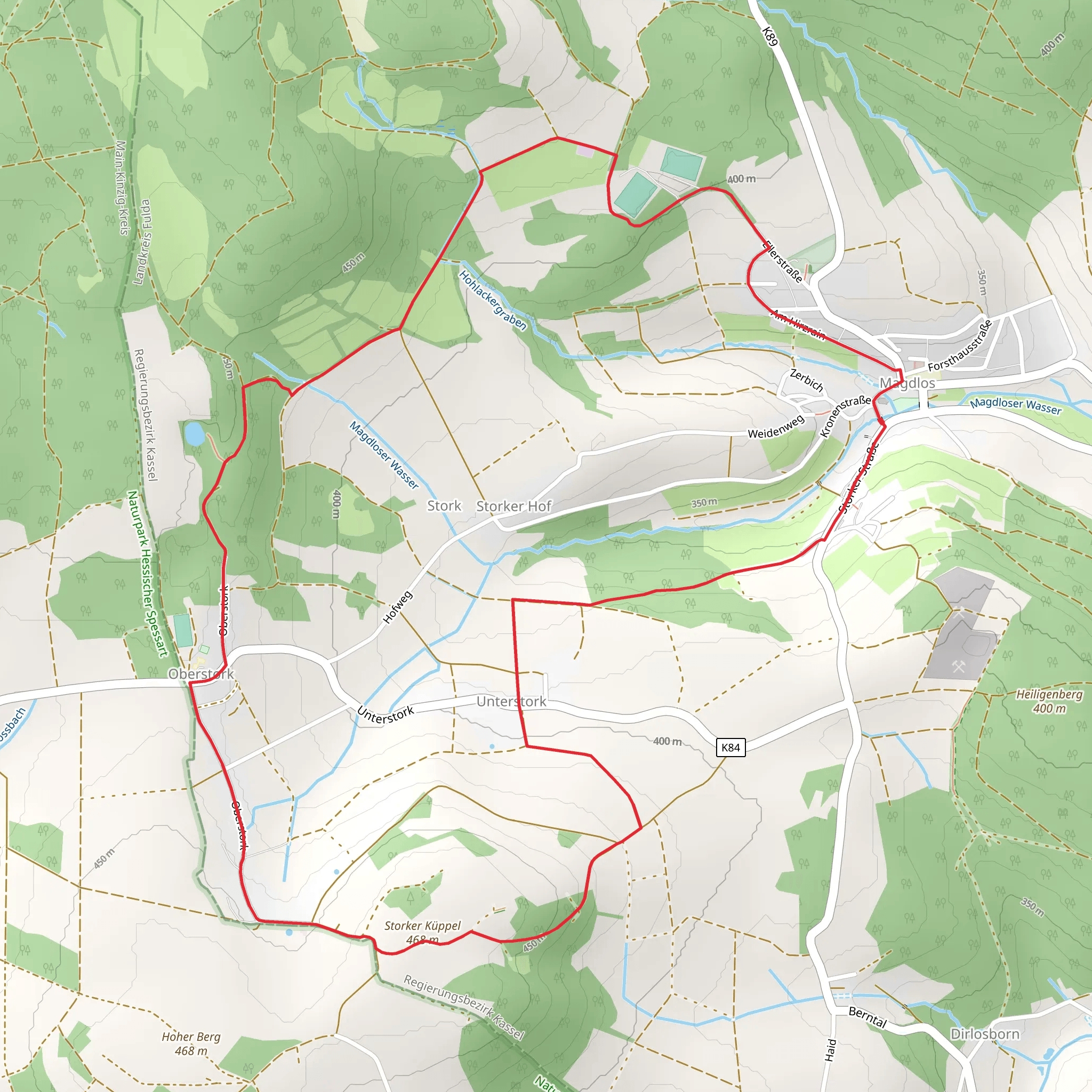 Magdlos 1 and 4 Loop mobile static map