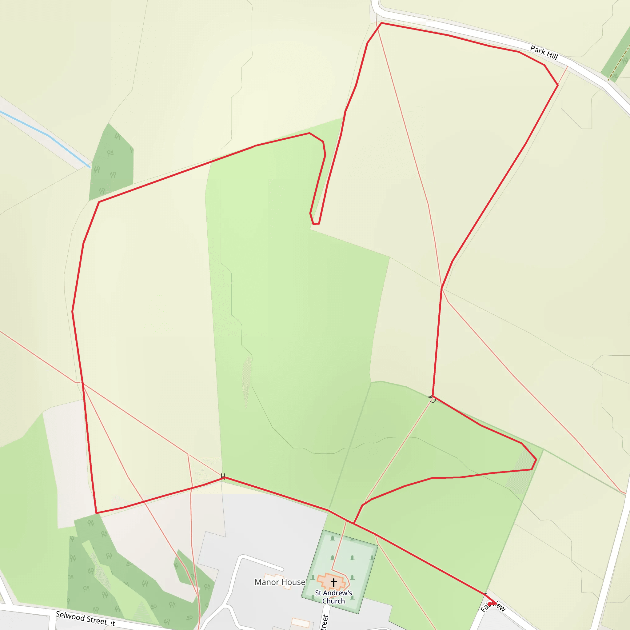 Mells Country Park Loop mobile static map