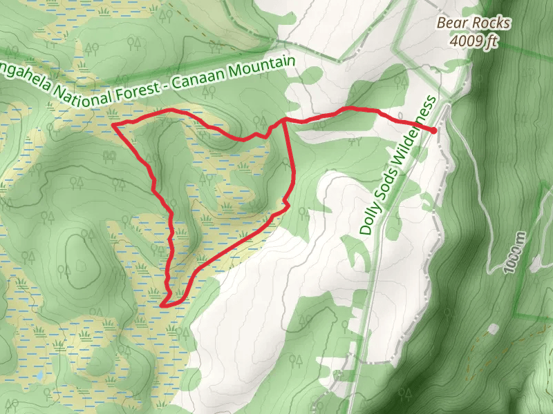 Bear Rocks Trail, Raven Ridge and Trail Dobbin Grade Loop Trail